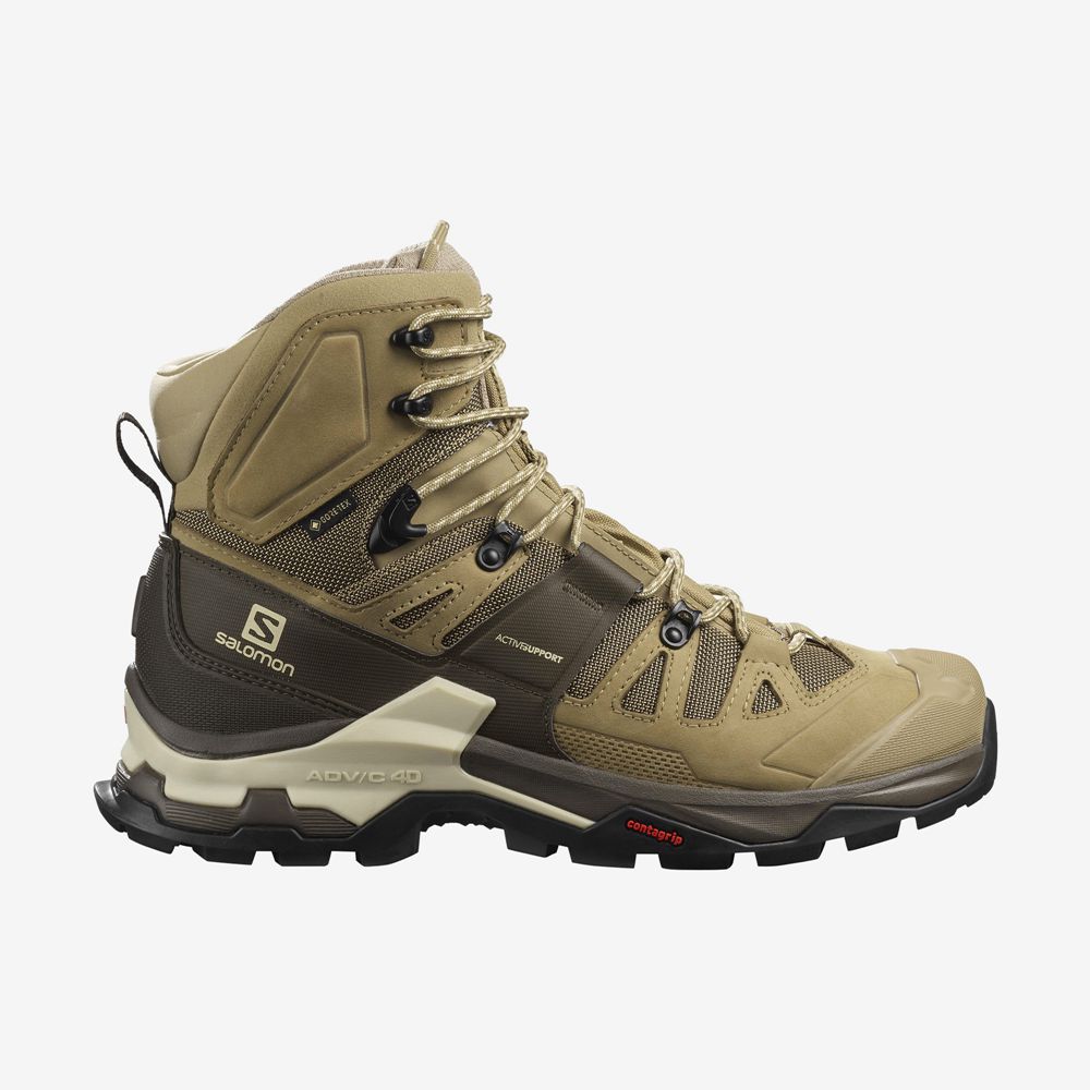 Botas De Montaña Salomon Hombre Kaki - Salomon Argentina QUEST 4 GORE-TEX,917208-JAM